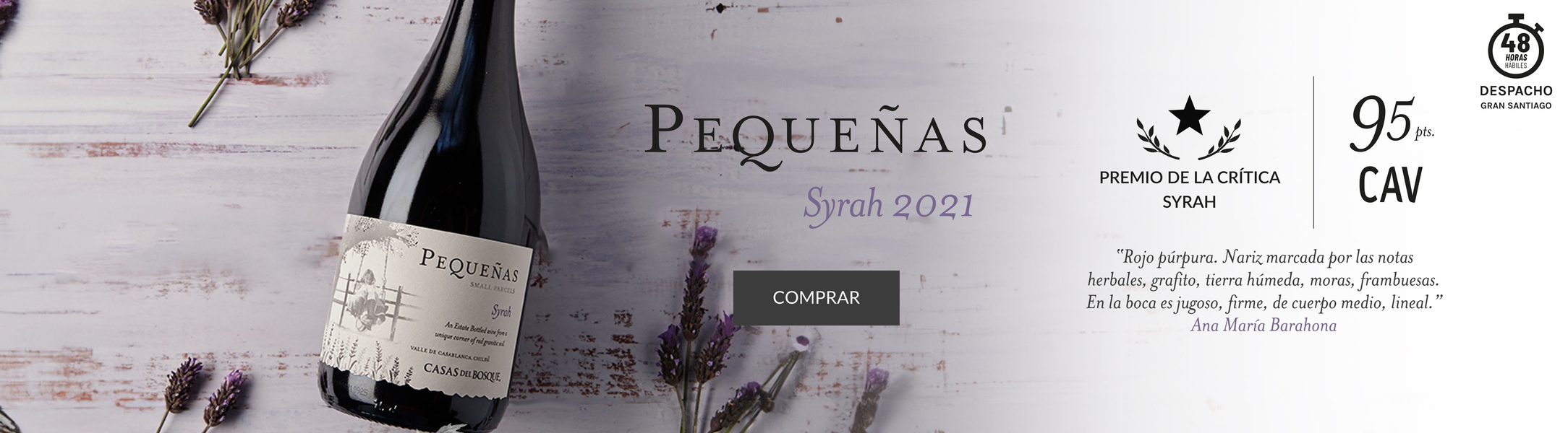Syrah Pequeñas 95 ptos la cav 